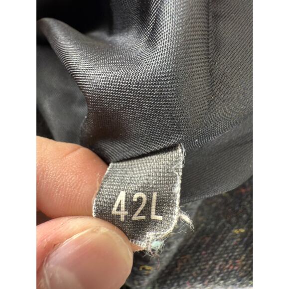 Gallery by Haggar Size 42L Career Notched Blazer Jacket Black Long Sleeve Lined - Picture 7 of 9